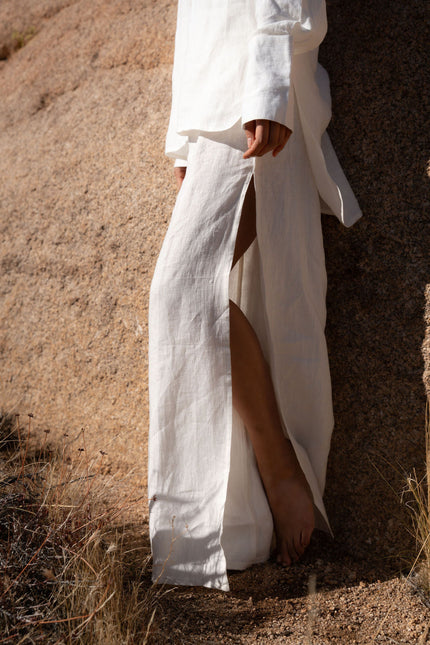 A Perfect Nomad | Evolve Wide Leg Trousers white