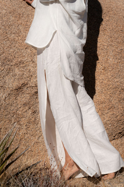 A Perfect Nomad | Evolve Wide Leg Trousers white