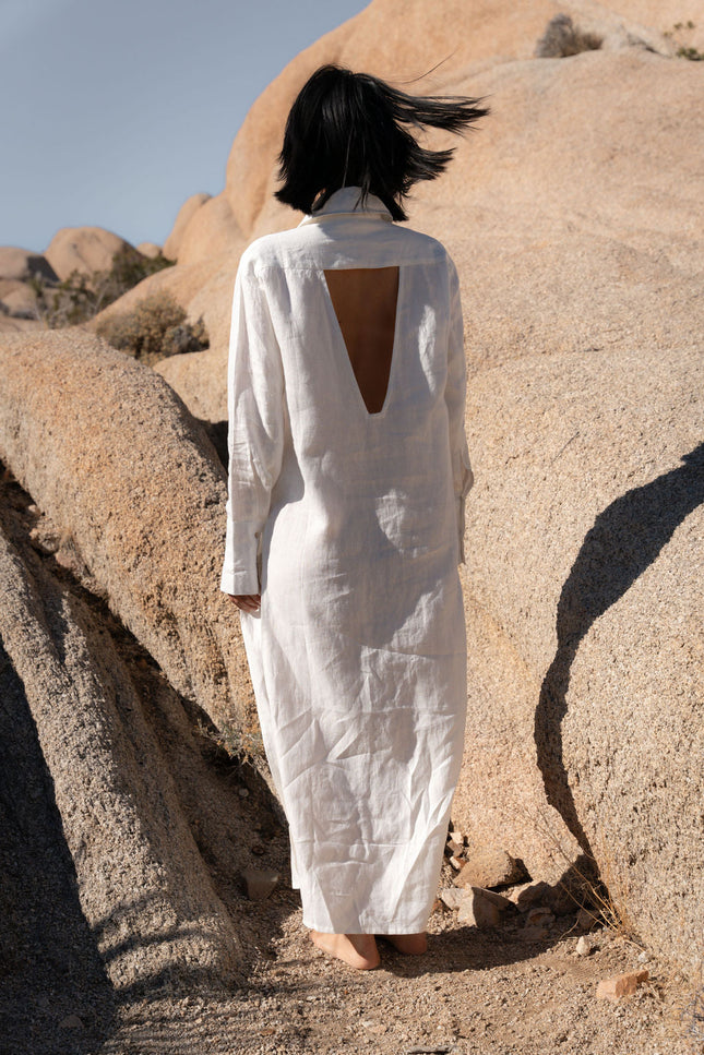 A Perfect Nomad | Evolve Linen Maxi Dress