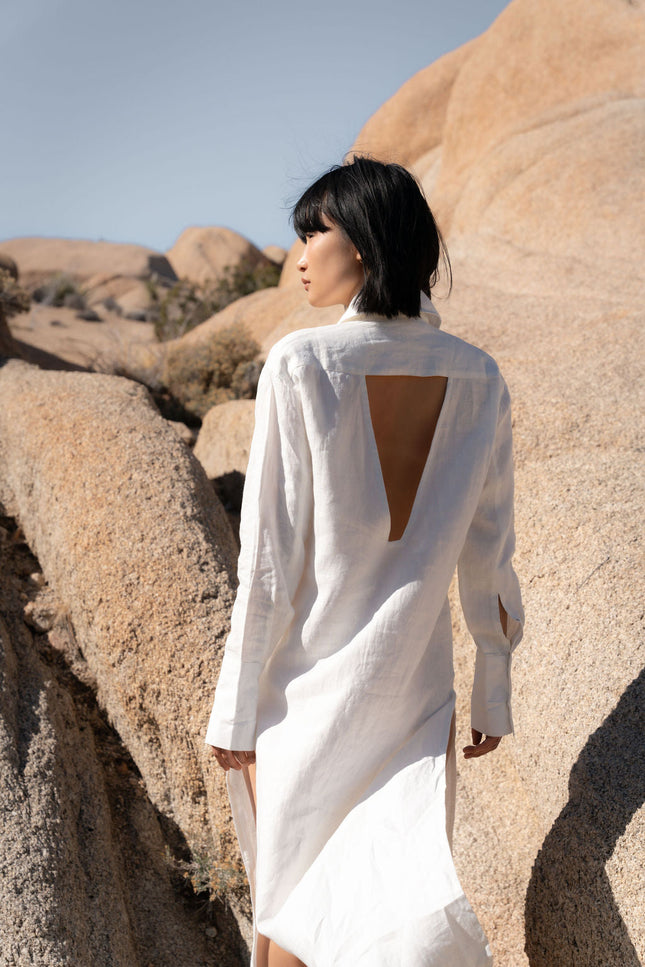 A Perfect Nomad | Evolve Linen Maxi Dress