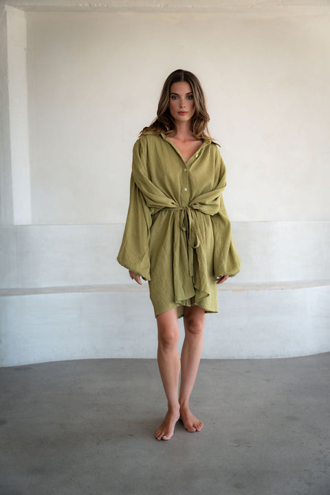 A Perfect Nomad | CRINKLE SHIRT DRESS