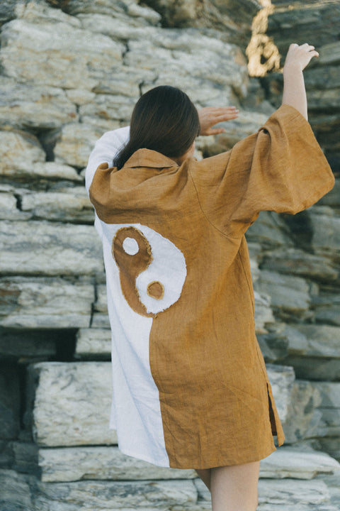 A Perfect Nomad | Yin Yan Shirt Mini Dress