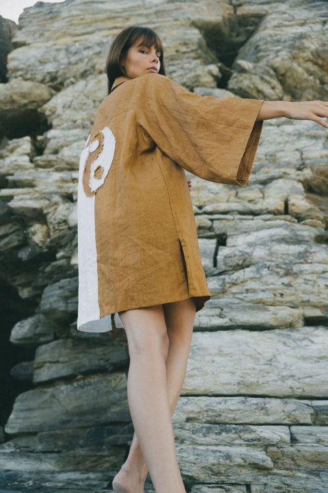 A Perfect Nomad | Yin Yan Shirt Mini Dress