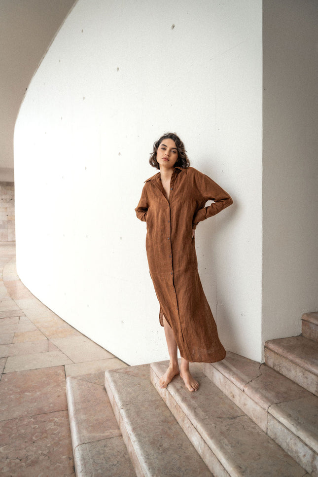 A Perfect Nomad | Evolve Linen Maxi Dress