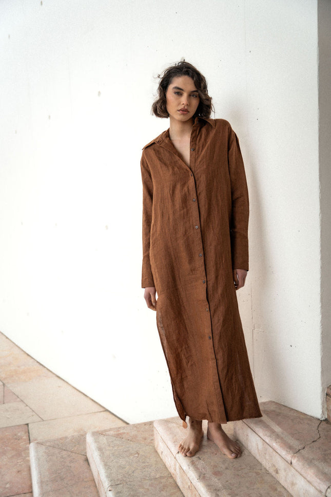 A Perfect Nomad | Evolve Linen Maxi Dress