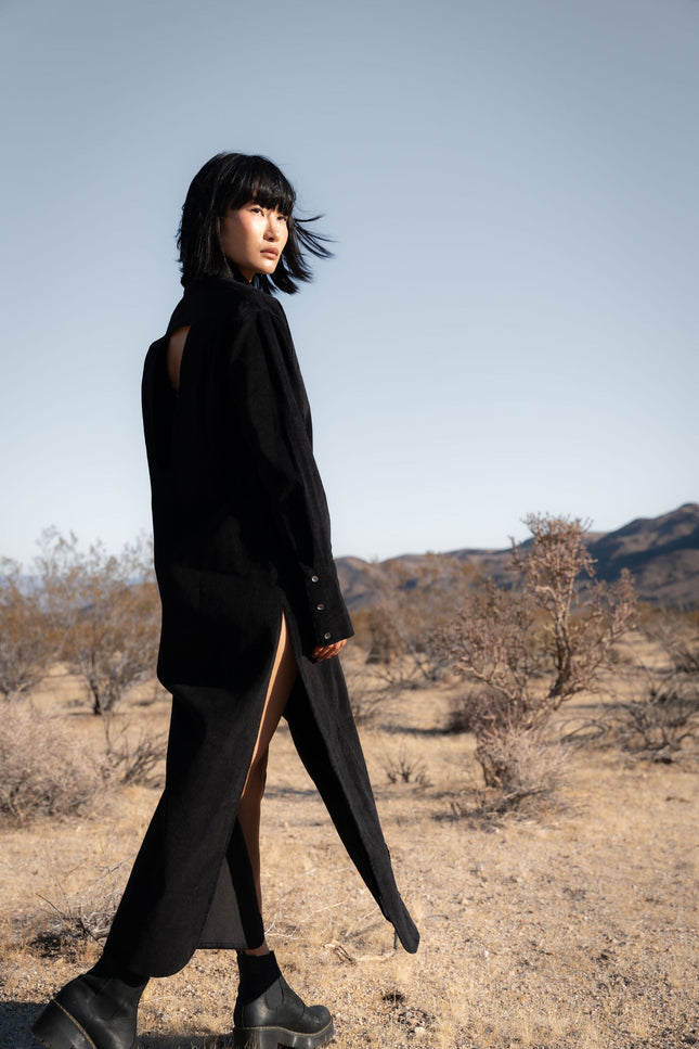 A Perfect Nomad | Evolve Corduroy Shirt Dress