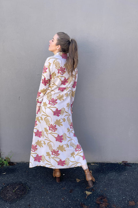 Violet Fish I George Dress - Sand Rose