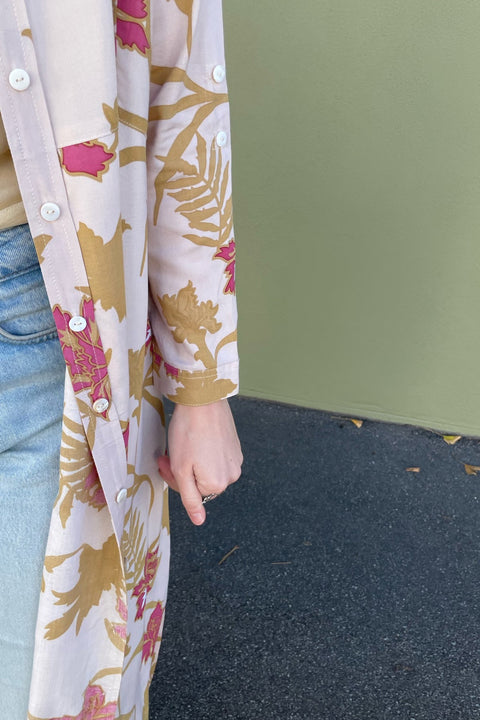 Violet Fish I George Dress - Sand Rose