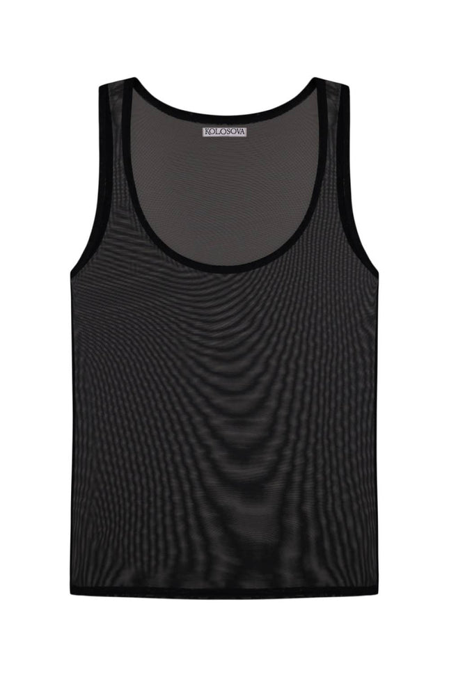 Kolosova | BLACK MESH T-SHIRT