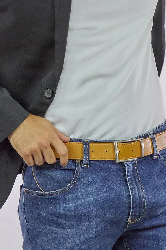 Canussa | Reverse reversible belt – Black/Camel