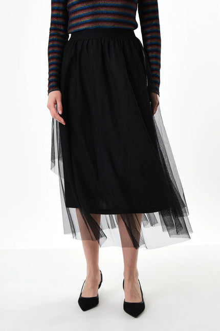 Bertin Tulle Midi Skirt - Front