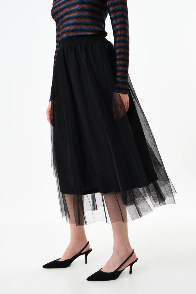 Bertin Tulle Midi Skirt - Styled