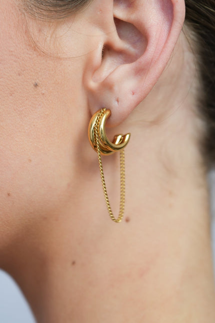 Miss Cecilia | Chain Hoop Earrings