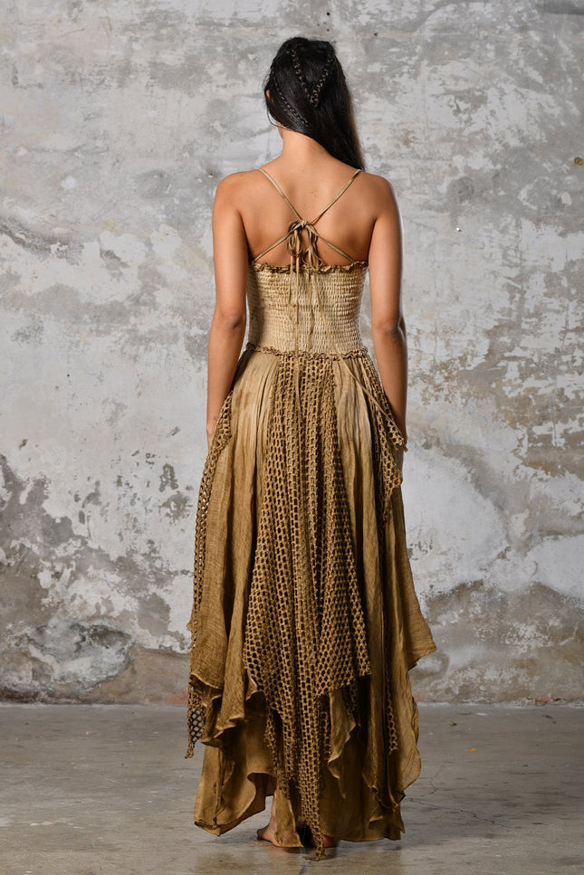Zhenabia | Bloom Dress in Desert Sand