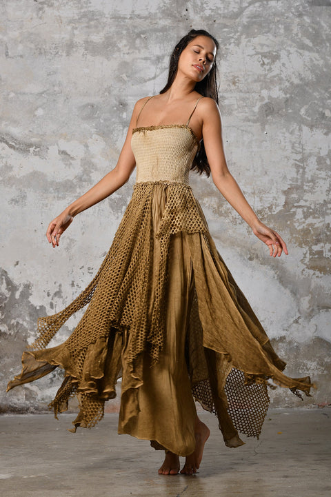 Zhenabia | Bloom Dress in Desert Sand