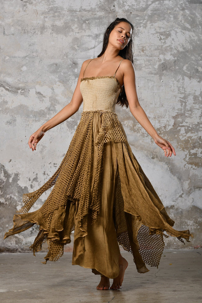 Zhenabia | Bloom Dress in Desert Sand