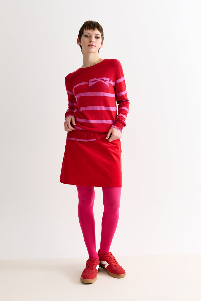 Dylan Babycord Mini Skirt - Red - Detail 2