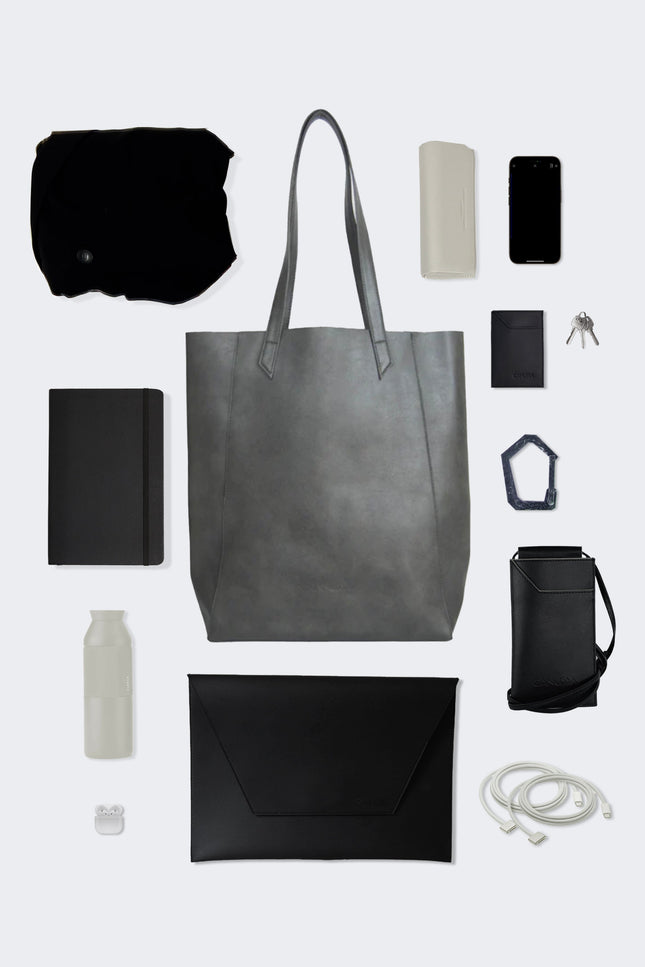 Bolso funcional vegano, color gris 