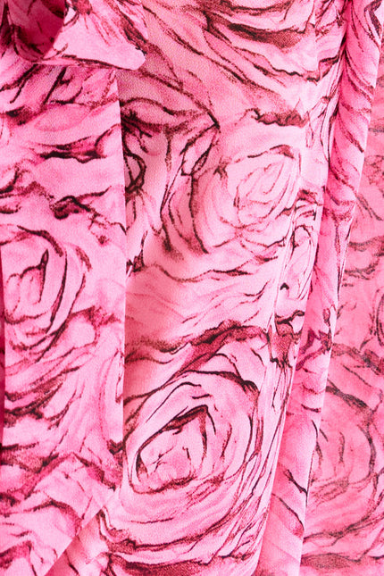 Huxley Rosechild Jersey Top Circle Skirt Midi Dress - Pink - Detail 3