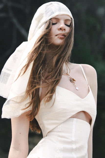Burnes | Layan Full Length Beige Dress