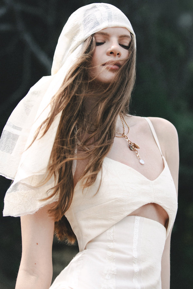 Burnes | Layan Full Length Beige Dress