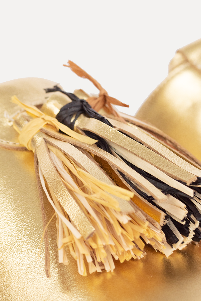 Entrudo | Espadrilles Baçal Raffia golden