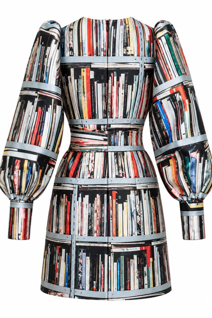 Wrap Mini Dress - Bookshelf of Art