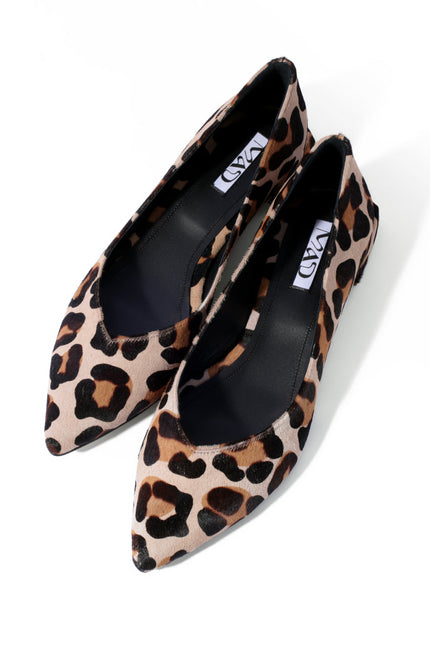 Ballerina flats in animal print with memory foam insole
