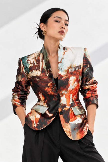 Tailored Blazer - Garden Royal