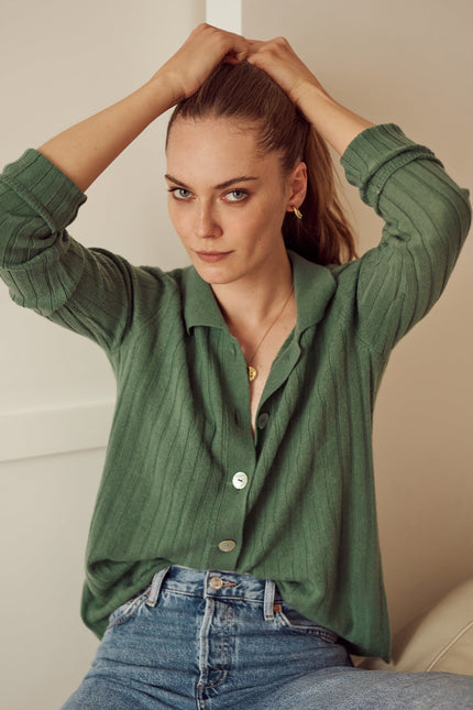 Bel Cashmere | Cardigan Charlotte verde