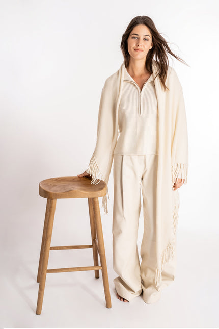 Bel Cashmere | Chal Sienna cashmere blanco