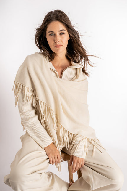 Bel Cashmere | Chal Sienna cashmere blanco