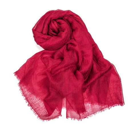 Bel Cashmere | Fular ultra fino de cashmere burdeos