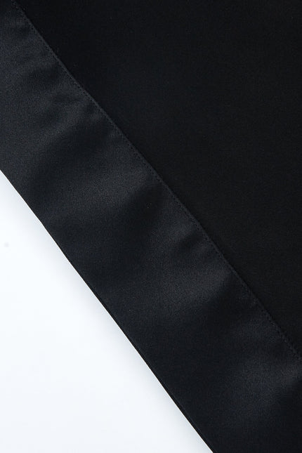 Soft Strokes Silk | Black Soar Top and Shorts Pyjamas Set