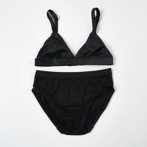 Soft Strokes Silk | Knitted French Cut Panties black