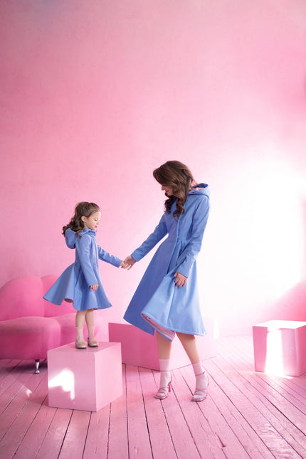 Soft blue mommy and me set