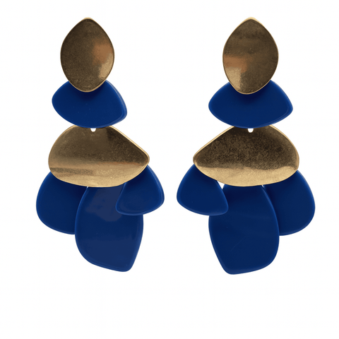 Michael Nash Jewelry | Danielle Lapis Resin And Worn Gold Pierced Earrings