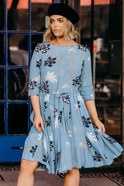 Violet Fish I Stormy Weather Dress - Blue Dreams