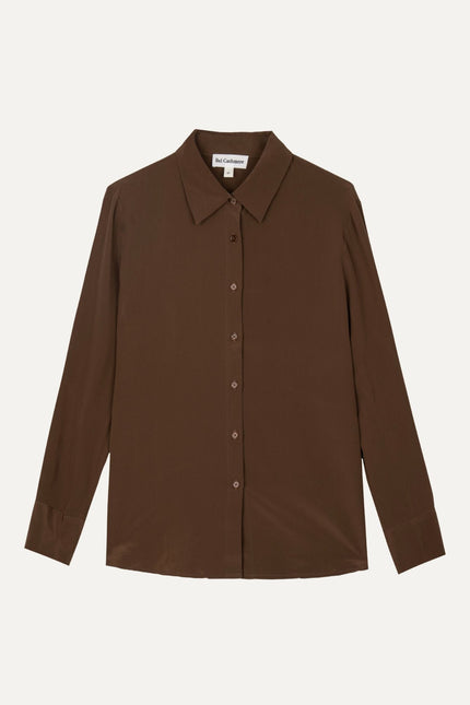 Bel Cashmere | Blusa Bianca de seda marrón