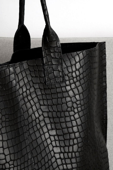 JUAN-JO I Bolso Grande Piel Negro Maxi