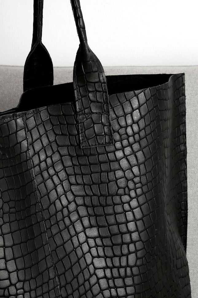 JUAN-JO I Bolso Grande Piel Negro Maxi
