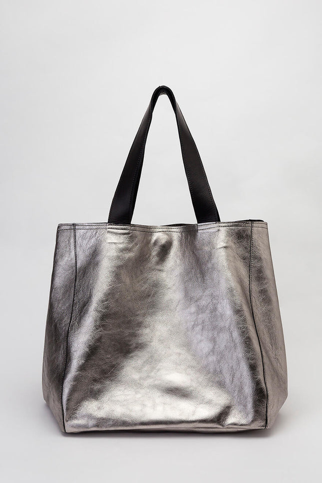 JUAN-JO I Bolso Shopping Piel Metalizado Bronce