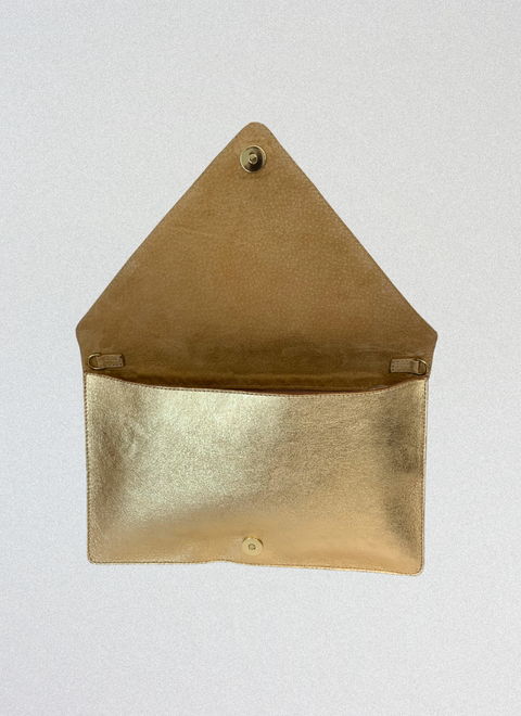 JUAN-JO I Clutch Dorado Sobre con Cadena