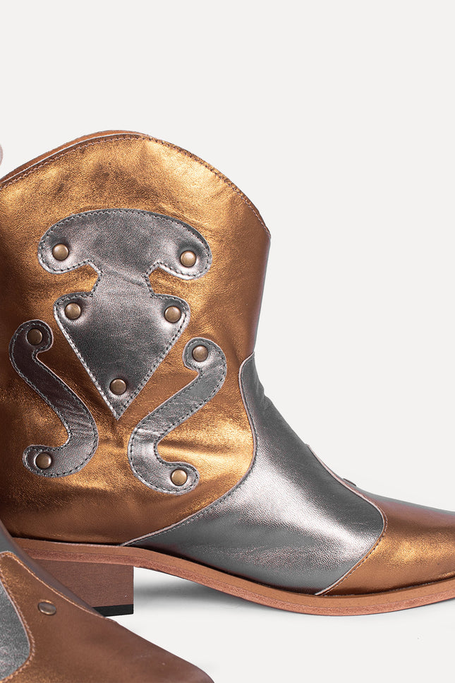 Entrudo | Talhas Cowboy Boots gold & silver