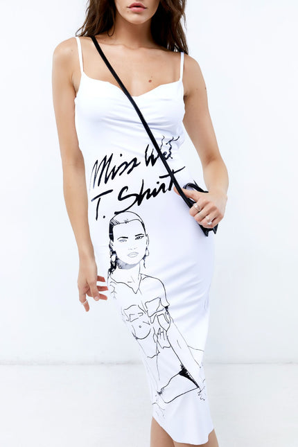 Brenda Agradi | “Miss Wet T-shirt” Sleeveless Midi Dress