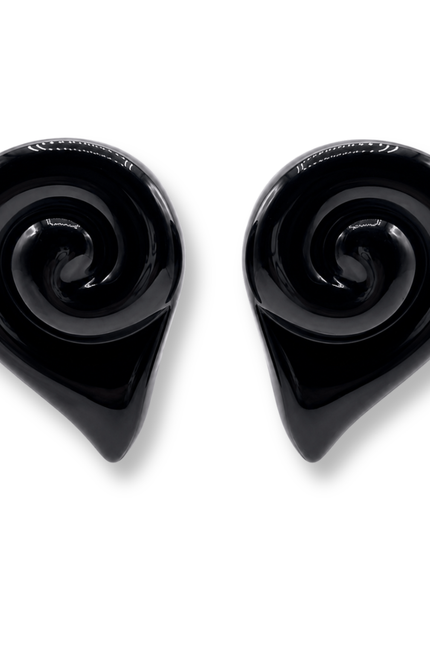 Michael Nash Jewelry | Brigite Polished Black Resin Pierced Earrings
