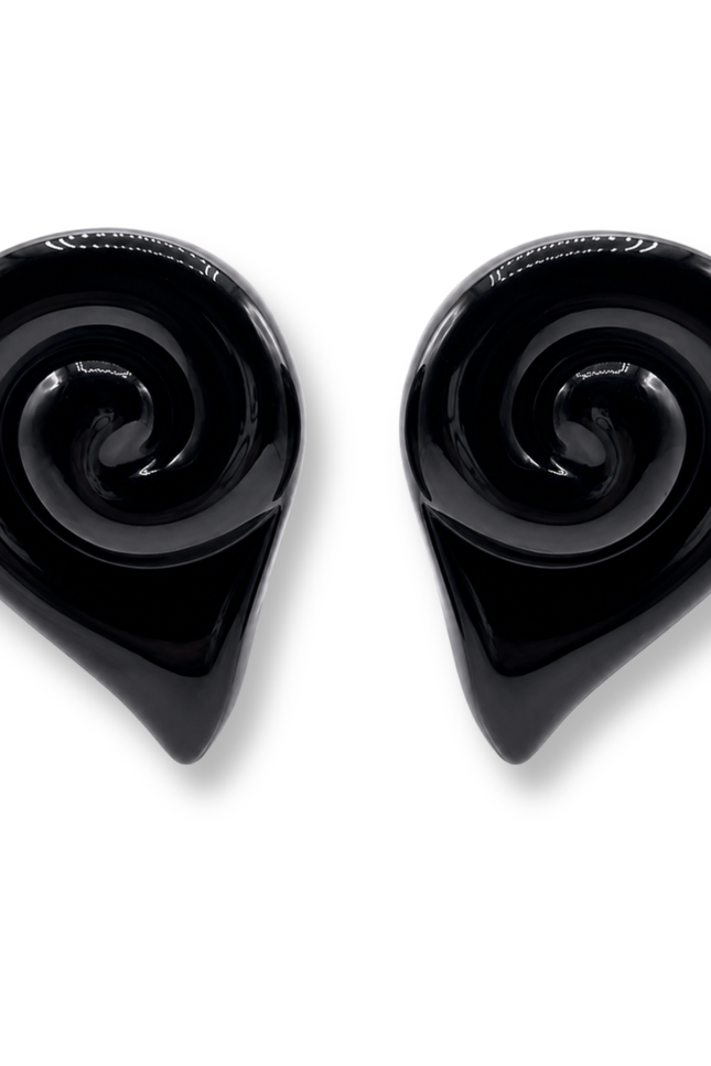 Michael Nash Jewelry | Brigite Polished Black Resin Pierced Earrings