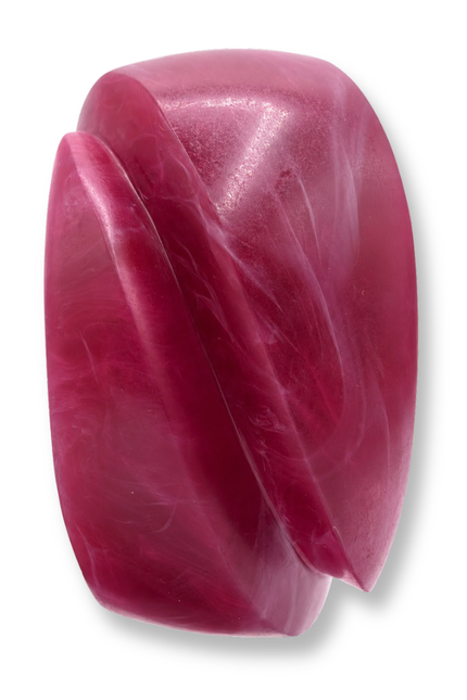 Michael Nash Jewelry | Brigite Matte Bordeaux Resin Carved Bangle