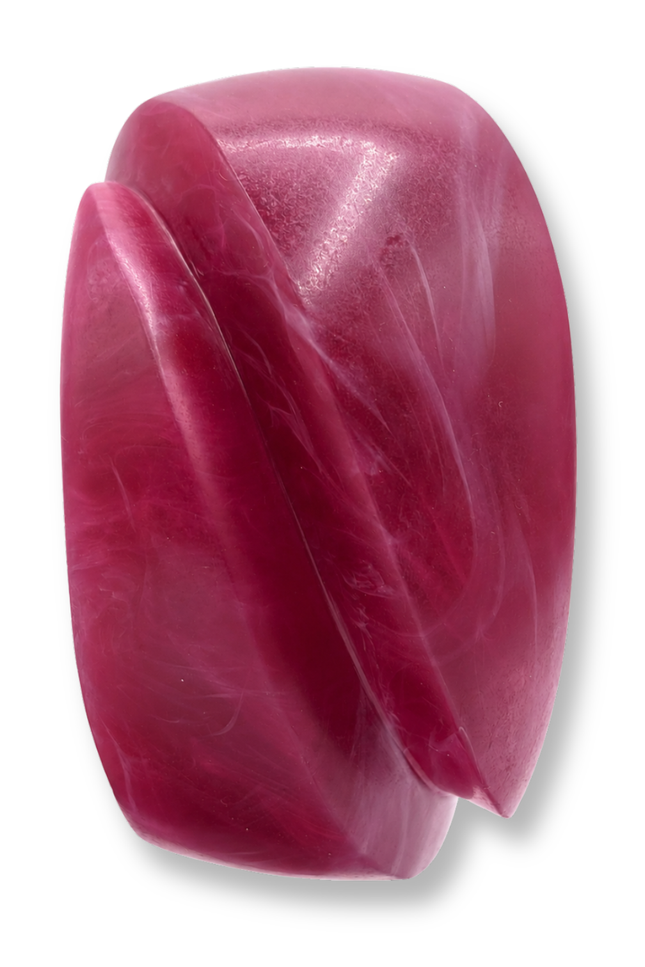 Michael Nash Jewelry | Brigite Matte Bordeaux Resin Carved Bangle