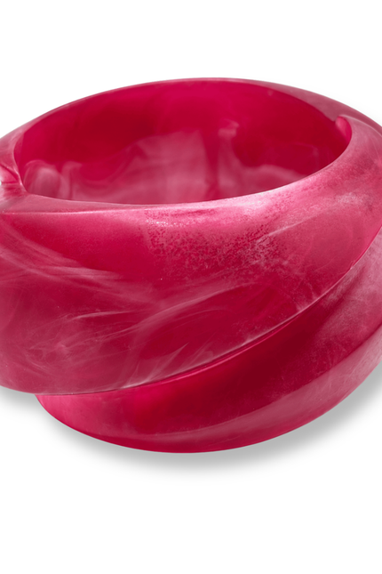 Michael Nash Jewelry | Brigite Matte Bordeaux Resin Carved Bangle